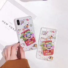 B&E Transparent clear for iPhone 7/6sPlus X case silicone cute cartoon Toy Story for iPhone 8 6 Plus back cover flip anti knock