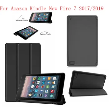 

PU Magnet close Luxury PU leather case cover for Amazon Kindle New Fire 7 2017/2019 tablet case 10pcs/lot
