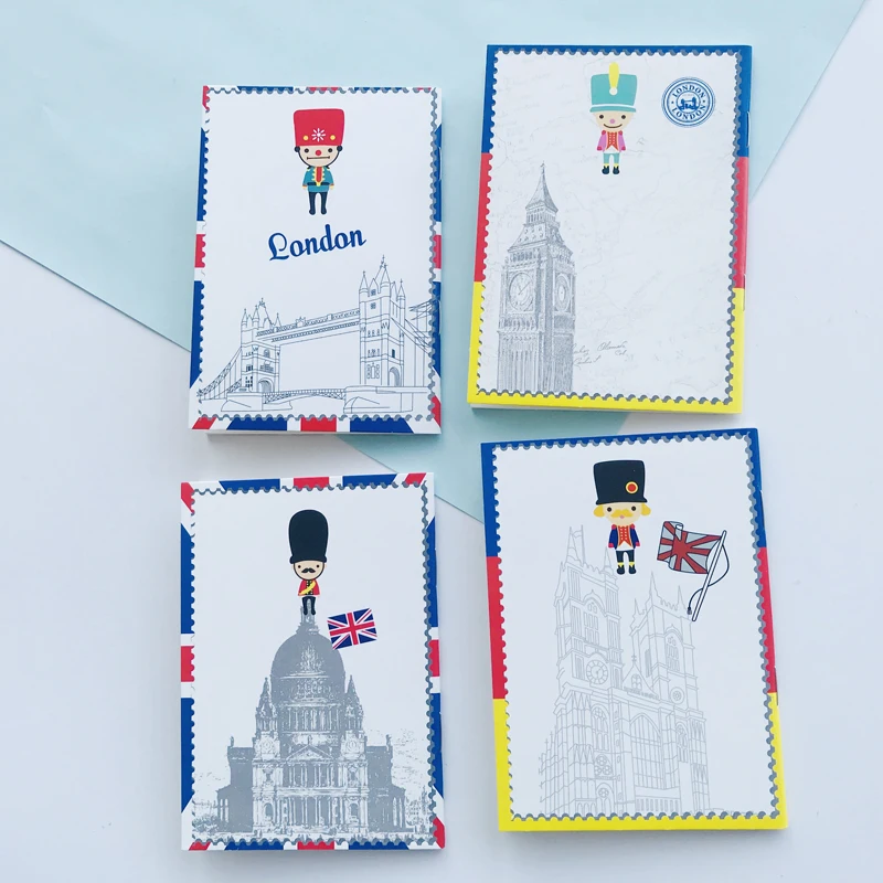 

10pcs/lot Cartoon London Soldiers Notebook Recite Words Learn Foreign Language Planner Student School Office Supply