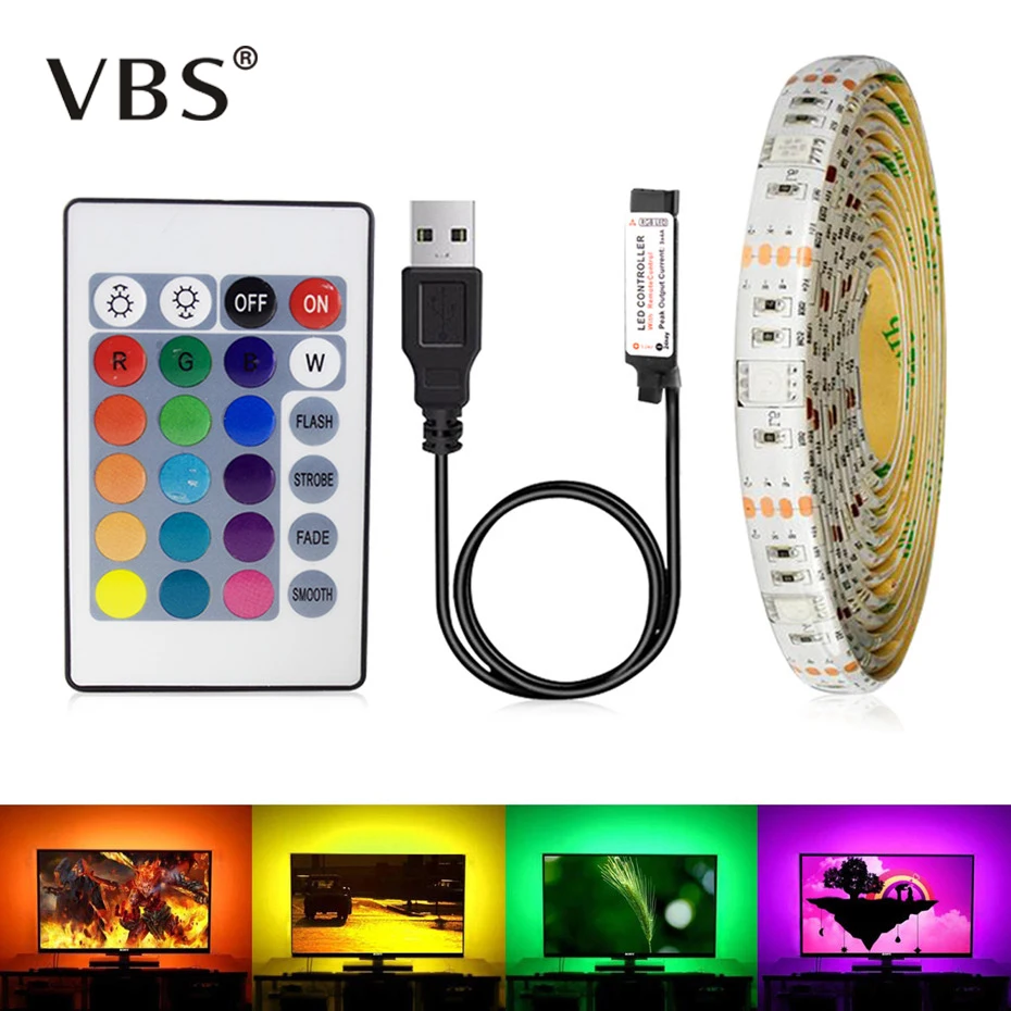 Светодиодная ленсветильник с USB 5 В 1 м 2 3 4 м|Светодиодные ленты| |
