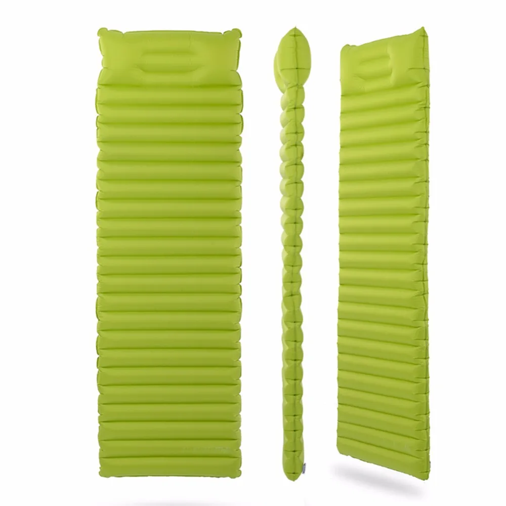 

LumiParty Ultralight Inflatable Sleeping Pad with Built-in Pillow Fast Filling Sleeping Mat for Camping Backpacking