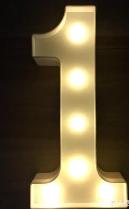 Светящийся светодиодный ночник с буквенным принтом 26 Английский алфавит 0-9 номер батарея лампа Романтическая свадьба день рождения украшение для вечеринки; Рождество - Цвет: 1