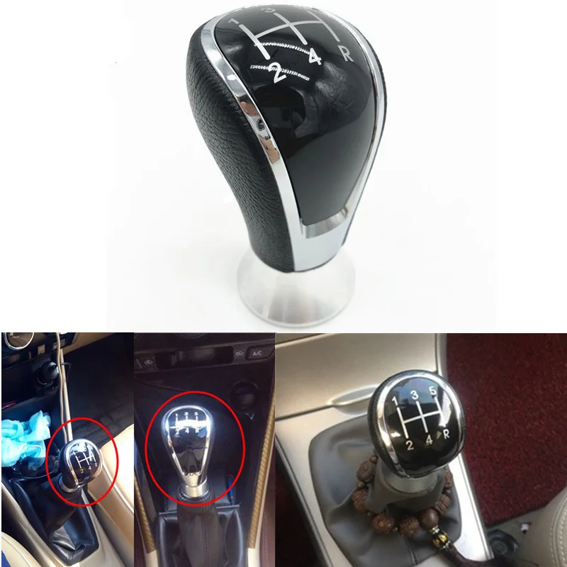 

Manual Gear Shift Knob Chrome Black For Toyota Corolla 2004 2005 2006 2007 2008 2009 2010 2011 2012 2013 Shifter Lever Stick Pen