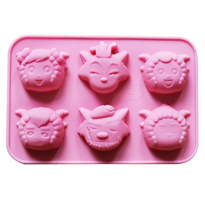 

6-Cavity Soap Mold Silicone Soap Making Molds Handmade Chocolate Candy Mould Cake Decorating Tool
