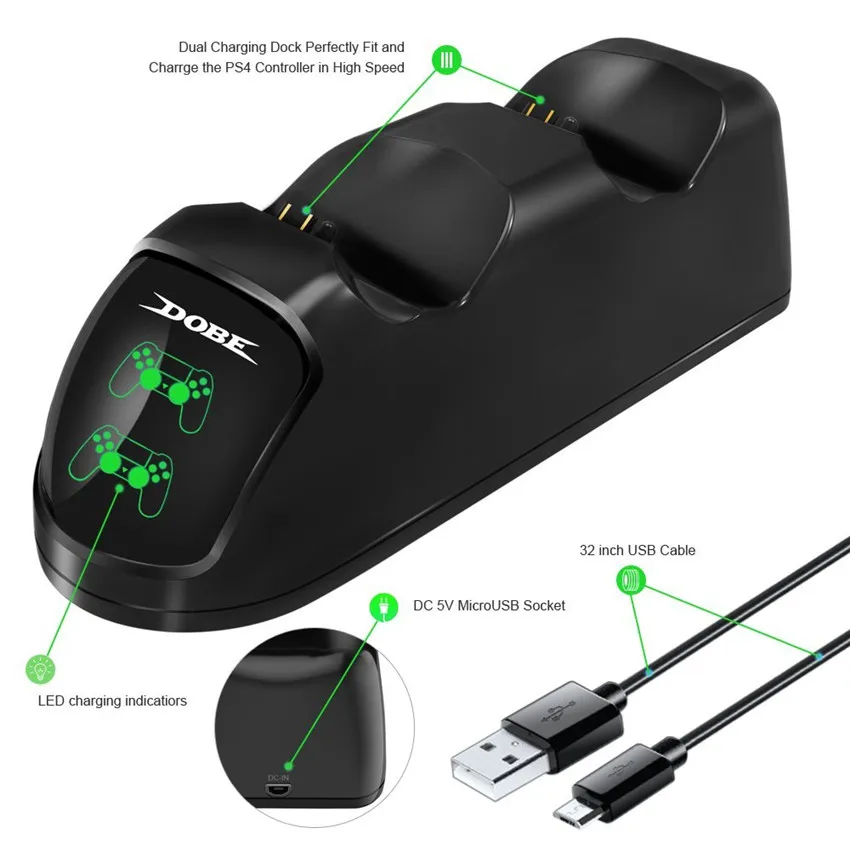 DOBE-PS4-Controller-Charger-Dual-USB-Charging-Dock-Station-for-PS4-PS4-Slim-PS4-Pro-Controller (2)
