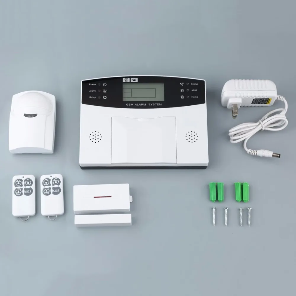 

Promotion 433 MHZ Wireless GSM Alarm Systems Security Home Security Anti-theft Smart Burglar GSM Alarm System With PIR Detector