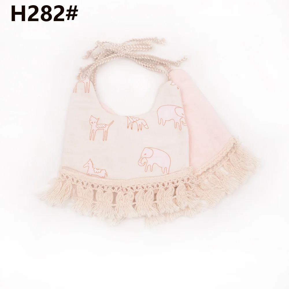 Комплект одежды для новорожденных мальчиков и девочек хлопковые Водонепроницаемый вытирания слюней младенцев Полотенца кормления двухслойные брюки Слюнявчики нагрудники - Цвет: H282