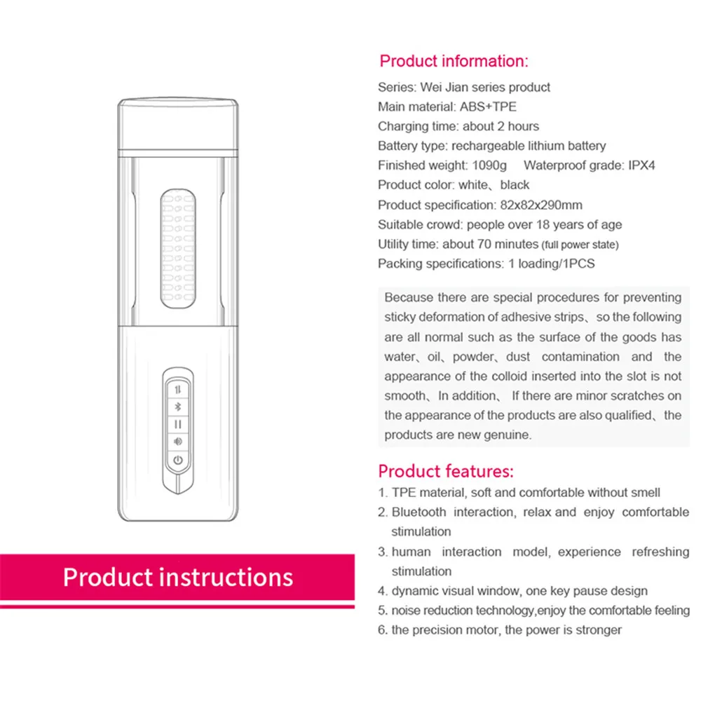 Automatic Telescopic Masturbation Cup Vibrator For Men Real Rotaion Vagina Pussy Oral Sucking Sex Machine Adult Sex Toys For Man (1)