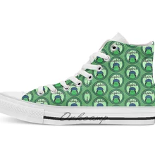 Elphie/Новинка; дизайнерская дышащая Повседневная Высокая обувь на шнуровке; Холщовая обувь кеды