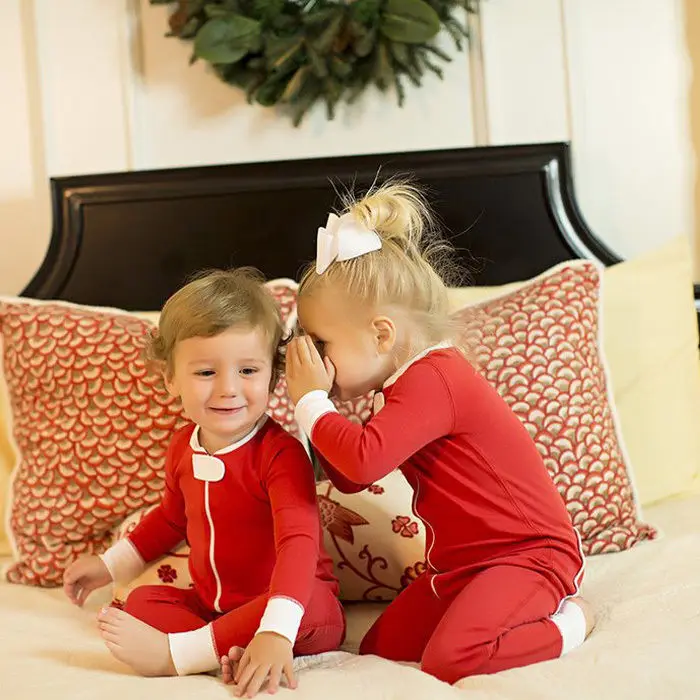 

Newborn Baby boys Girls Zipper Up Red Christmas Rompers Infant Babies Kids Cute Xmas Solid Romper one-pieces Outfits Clothing
