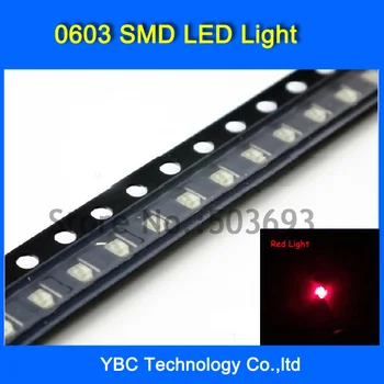 

Wholesale 500pcs/lot Brand New 0603 LED SMD Ultra Bright Red Light LED Diode