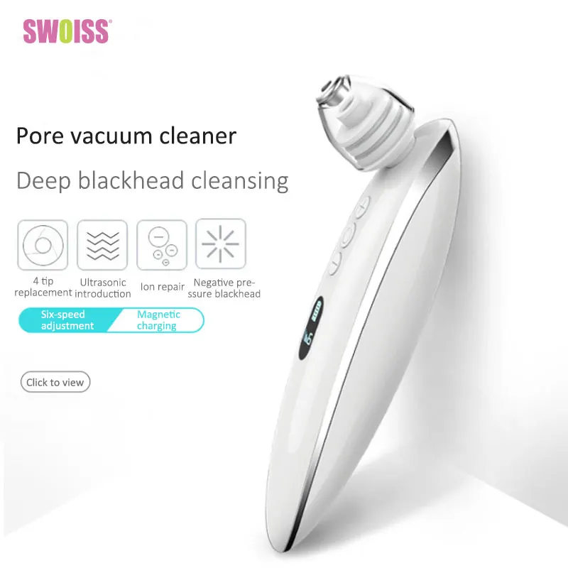 

SWOISS USB Electric Blackhead Remover Instrument Face Vacuum Cleaner To Acne Skin Tag Remover Pore Facial Cleansing Care Tool