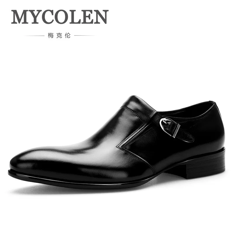

MYCOLEN 2019 Brand Fashion Men Dress Business Shoes Men Wedding Shoes Comfortable Formal High Quality Male Shoes Sapato