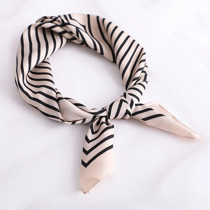  Silk Like Scarf Square Satin Hair Scarf Fashion Neck Scarfs for Women 70*70cm print geometric hair 