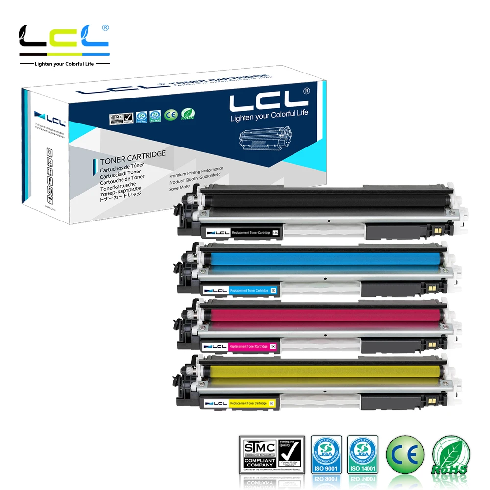 LCL 130A CF350A CF351A CF352A CF353A (4-Pack) Toner Cartridge Compatible for HP Color LaserJet Pro MFP M176n/ M177fw LCL 130A CF350A CF351A CF352A CF353A (4-Pack) Toner Cartridge Compatible for HP Color LaserJet Pro MFP M176n/ M177fw