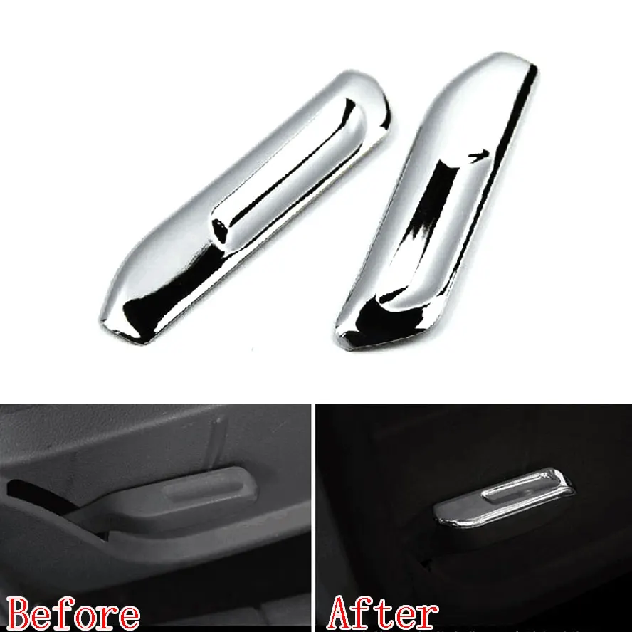 

Inner Interior 2Pcs/pair ABS Chrome Seat Wrench Trims Cover Part Sequined Decoration For Focus 2012 MK2 Car Styling