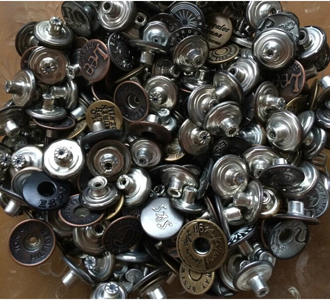 

500 x Jean Buttons with Pins (Hammer on) Many Colours free shipping