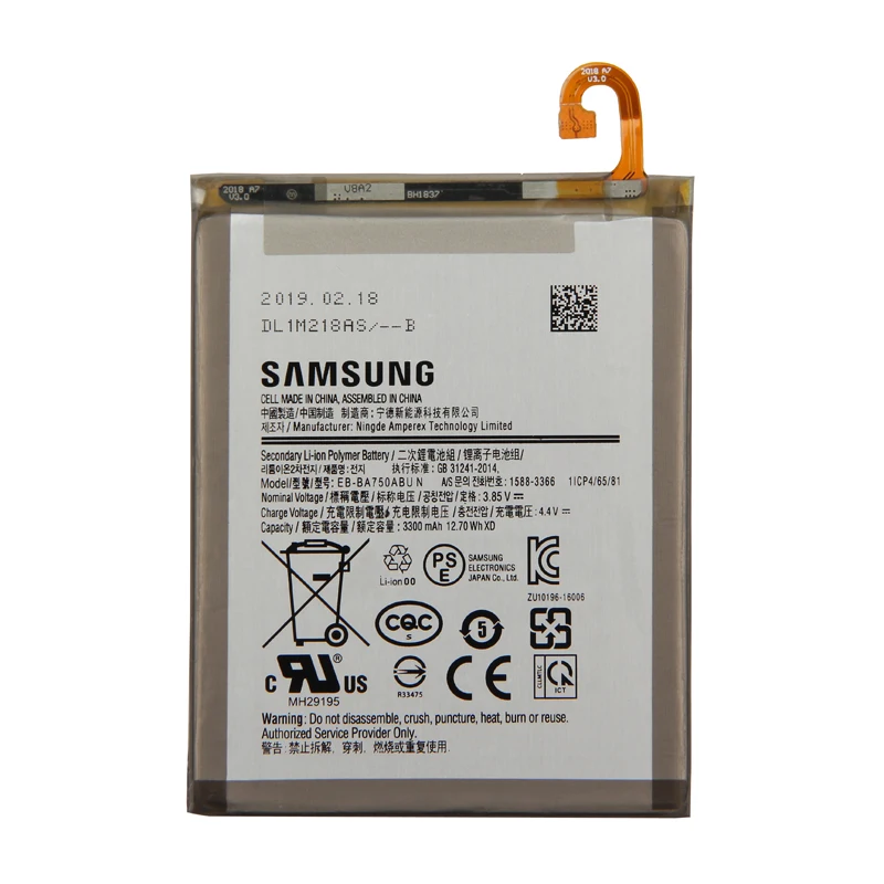 samsung высокое качество EB-BA750ABU телефон Батарея для samsung Galaxy A7 версия A730x A750 SM-A730x 3300 mAh