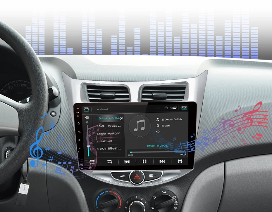 Sale Junsun V1 2G+32G Android 9.0 DSP Car Radio Multimedia Video Player For Hyundai Solaris 1 2010-2016 Navigation GPS 2 din No DVD 25