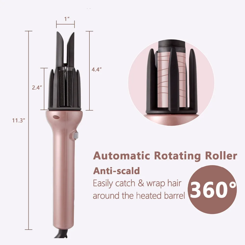 RUCHA hair curler rose gold MCH heating roller wand (2)