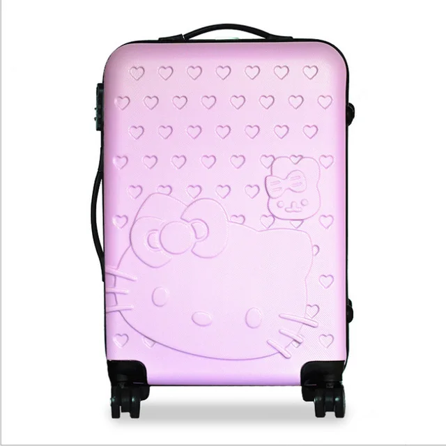Hello kitty suitcase luggage trolley bag women & men's travel bags kids