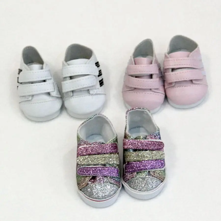 1 Pair Pink Leather Doll Shoes for 18 inch Dolls 43Cm BabYJUS