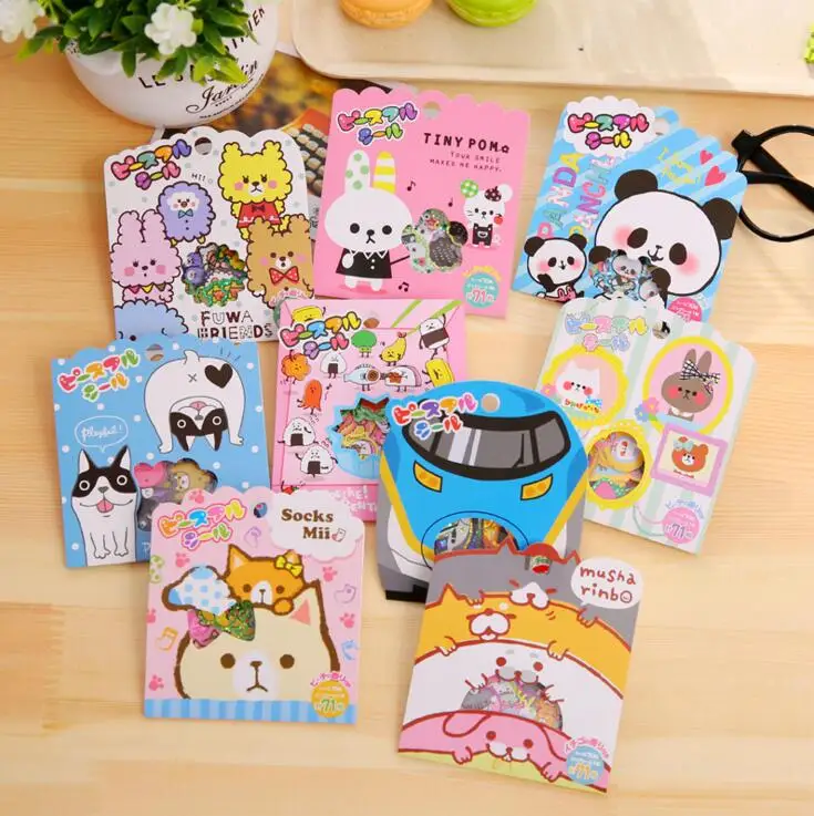 

Cute Animals Cartoon Decorative Sticker Set Diary Album Label Sticker DIY Scrapbooking Stationery Stickers Escolar