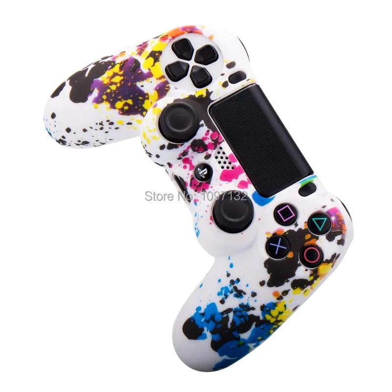 Камуфляжный силиконовый защитный чехол для Sony Playstation PS4 Play Station PS 4 Dualshock игровой