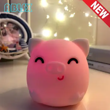 

Night Light For Children's Room 3D Cartoon Pig Nightlight Baby Lamp Battery Powered Led Night Light For Children Christmas Gifts