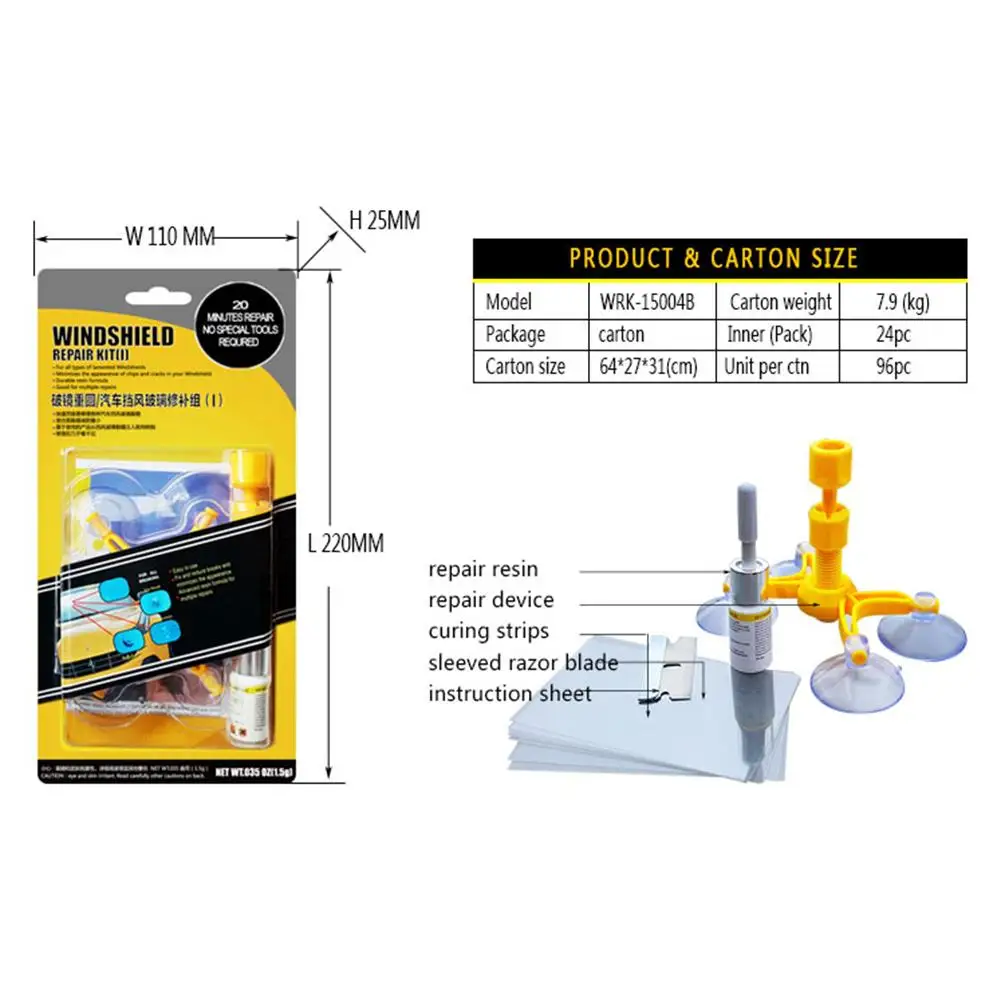 Набор для Ремонта Лобового Стекла, быстрая фиксация, разбитое стекло, лобовое стекло, смола, набор инструментов для ремонта, герметик, автоматическое окно, экран, игра