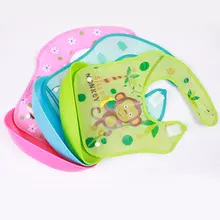 Ежедневное использование Детские Водонепроницаемые Мультяшные нагрудники унисекс фруктовые Слюнявчики EVA салфетки для самостоятельного кормления детей