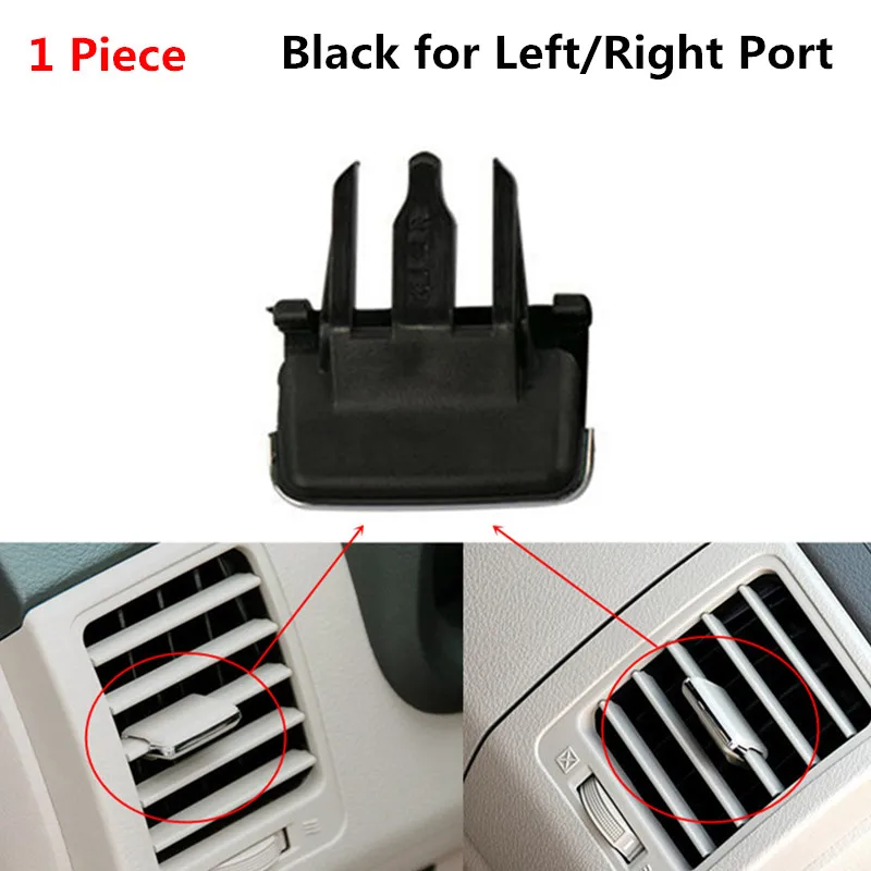 Air Conditioning Vent Toggle Pad for Toyota Corolla 2007-2013 Wind Grille Adjustment Plectrum Knob Outlet Card Clip Piece Repair - Название цвета: Black Side Port