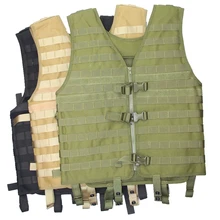 Molle тактический жилет Камуфляжный жилет CS wargame жилет можно добавить мешки простой армейский военный жилет Открытый Рыбалка Охота снаряжение