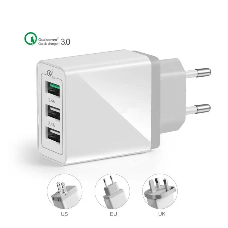 

EU Plug Quick Charge 3 USB Output,phone Fast Travel cherger adapter,Compatible Russia Ukraine Germany Poland France Spain etc.