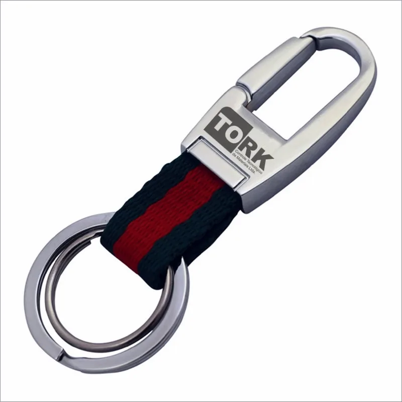 QOONG a medida de moda dos anillos llavero anillo soporte Llaveros moda Metal hombre coche llavero hombre Correa llavero QZ7-004