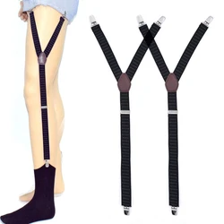 Bisi Goro Camisa Elástica Ajustable para Hombre Calcetines Tirantes de Cuero Sintético 3 Clips Liguero Resistencia a las Arrugas Rayado Vintage Bisi Goro Camisa Elástica Ajustable para Hombre Calcetines Tirantes de Cuero Sintético 3 Clips Liguero Resistencia a las Arrugas Rayado Vintage