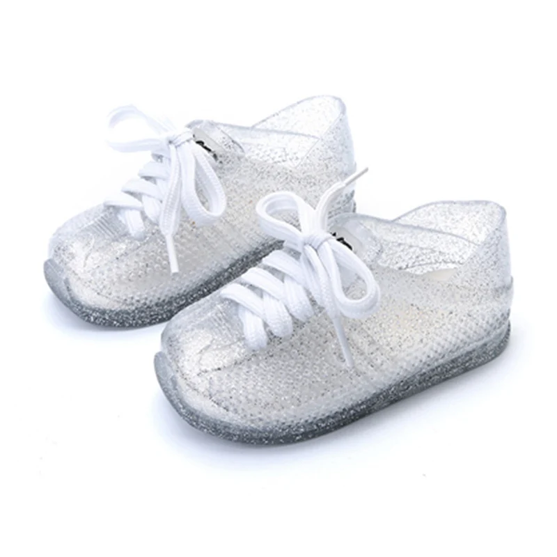 Для маленьких девочек желе обувь Детские теннисные Спортивные Laceup кроссовки