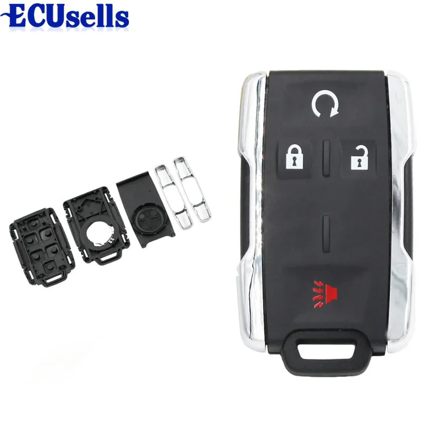 

New 4 Buttons Replacement Keyless Entry Silver Side 3+1 Buttons Remote Key Fob Shell for Chevrolet Colorado Silverado Car Case
