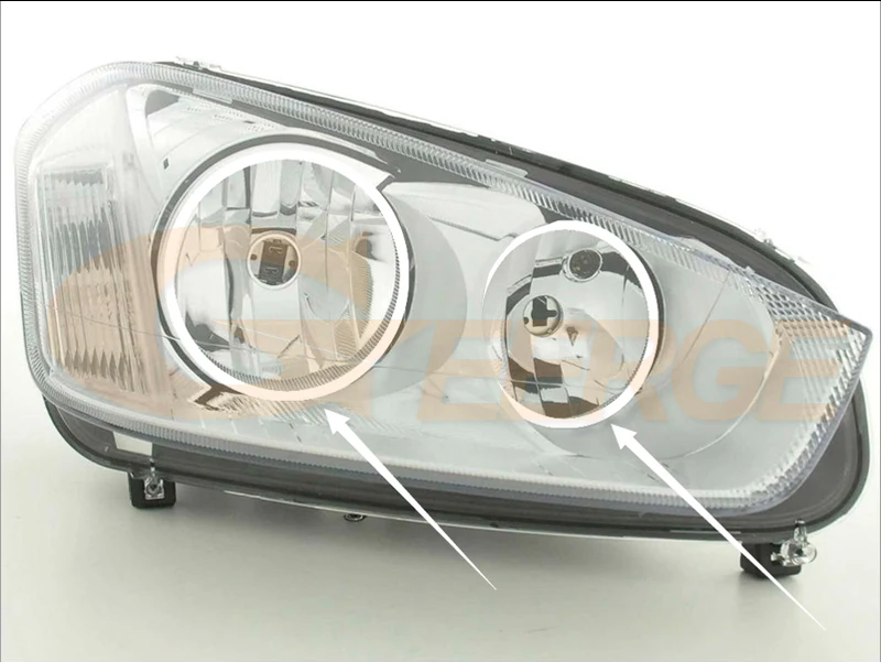 Для Ford C-Max MKI 2008 2009 2010 галогенные фары отличное Ультра яркое освещение COB LED Angel Eyes Kit Halo кольца