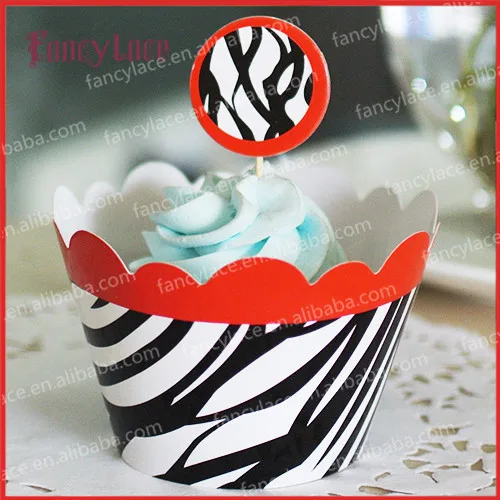 24pcs zebra crossing cupcake wrapper birthday party cake decoration for baby shower christmas party supplies in cake decorating supplies from home garden - Christmas Zebra Decorations 24pcs zebra crossing cupcake wrapper birthday party cake decoration for baby shower christmas party supplies in cake decorating supplies from home garden - Christmas Zebra Decorations