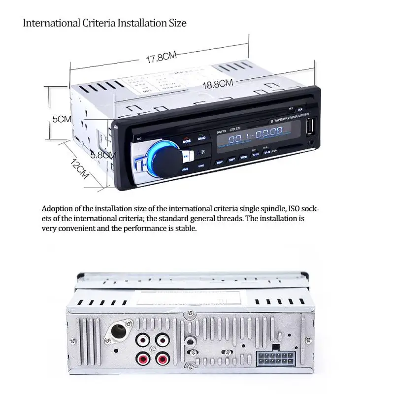 Новое поступление, Автомобильный MP3-плеер, Bluetooth, стерео, FM, AUX, приемник, аудио, 1 DIN, USB радио, пульт дистанционного управления, автомобильные стерео плееры