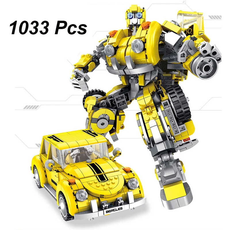 

1033Pcs Movie Series 8In1 Super Deformation Robot Car Transformation Building Blocks Compatible Legoings Technic Bricks Kid Toys