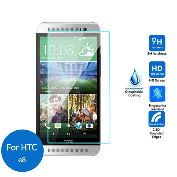 

For HTC One E8 Tempered Glass Screen Protector 0.26mm 2.5 9h safety Protective Film on e 8 Dual Sim phone 5.0