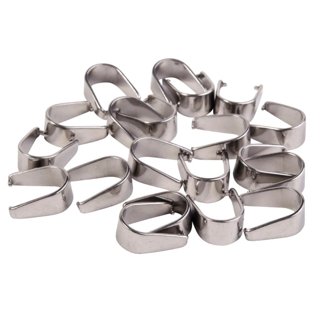 

304 Stainless Steel Pinch Bails 13x9x1mm
