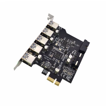 

New USB3.0 Expansion Card 5 Ports + 19PIN Slot Computer Accsessories for WinXP Vista DOM668