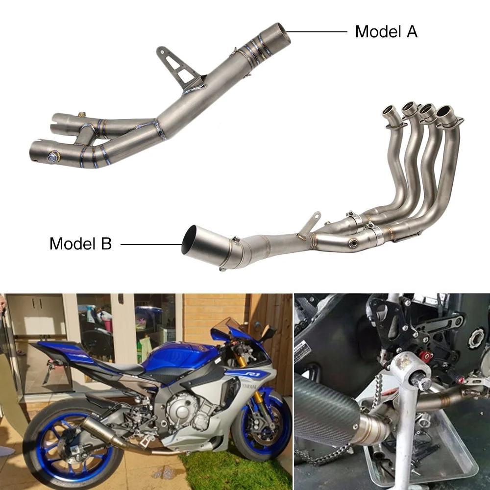 Мотоцикл Средний/полный выхлопной системы заголовок средней трубы слипоны глушитель для Yamaha YZF-R1 MT-10