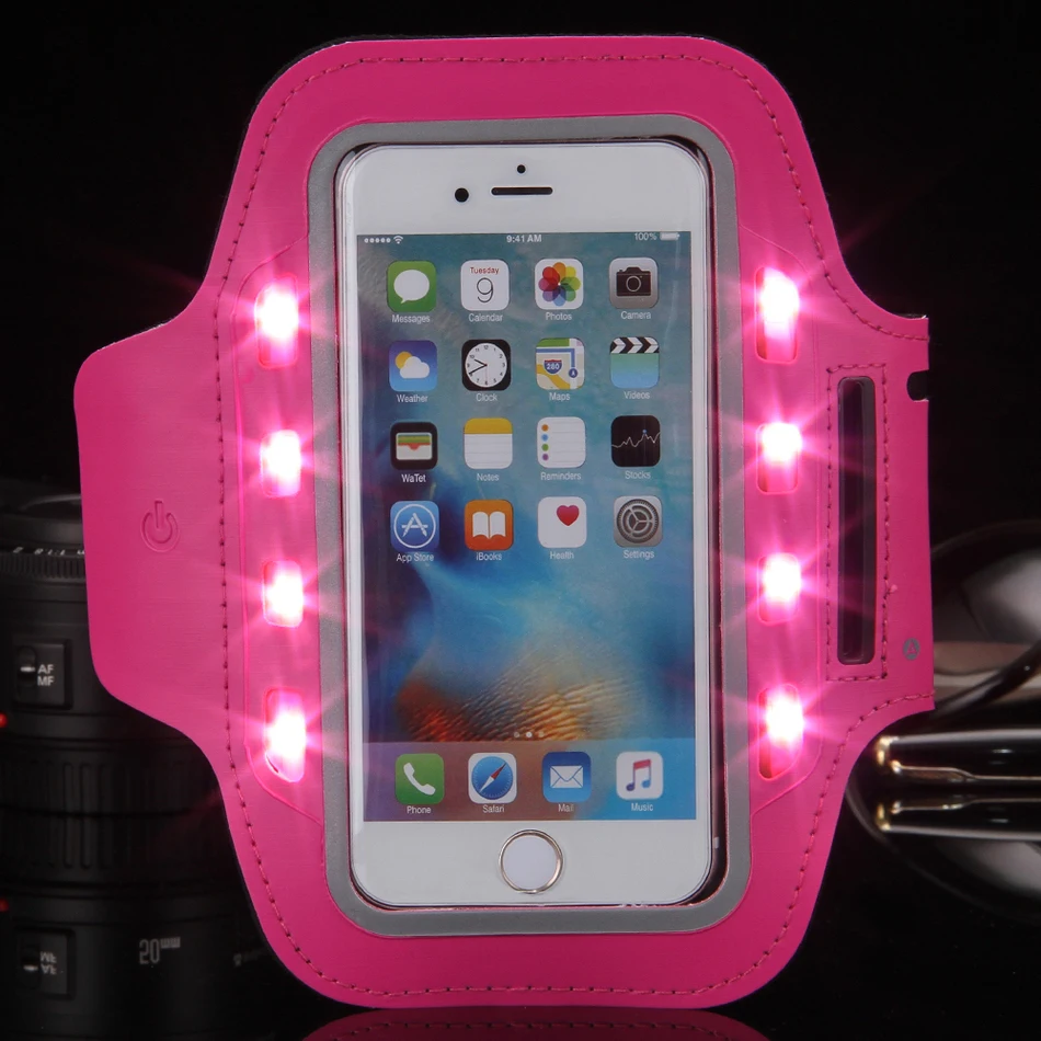 General LED Light Flashing Sport Pouch Running Waterproof ...