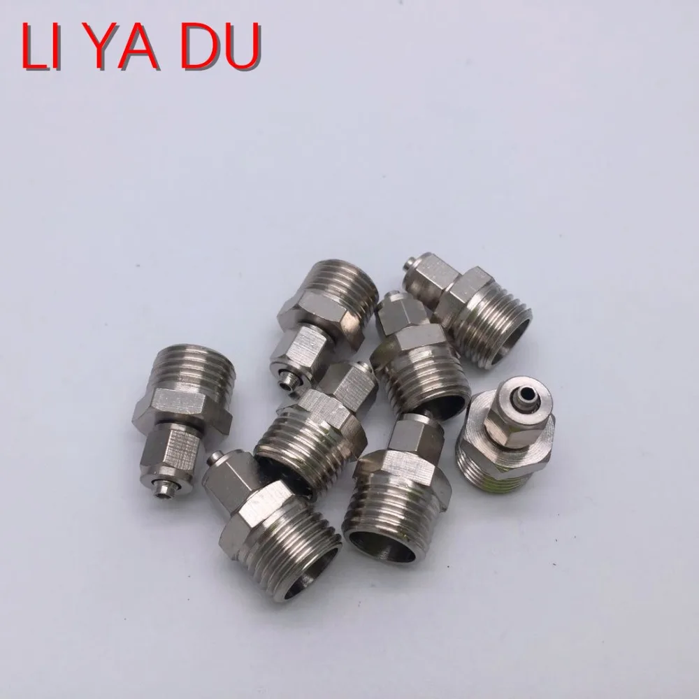 

10pcs PC10-01/02/03/04 Quick screw connector copper pneumatic components Fast twist joint PC 10mm Tube 1/8 1/4 3/8 1/2 trachea