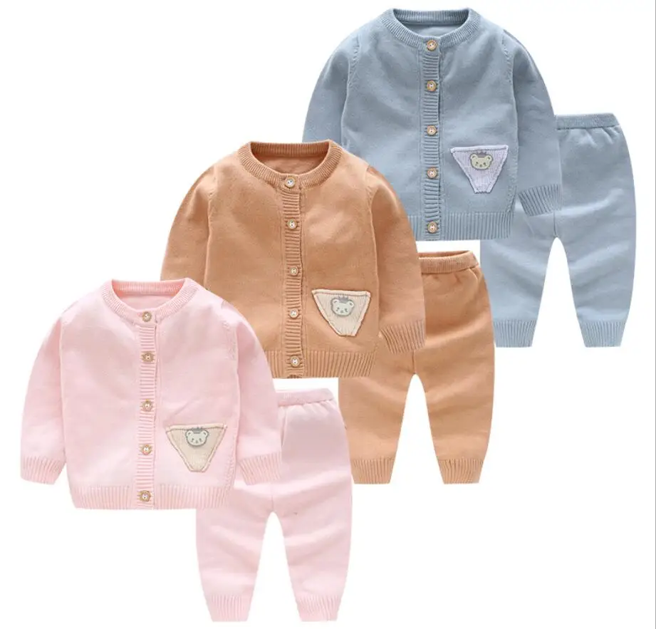 Baby Meisjes Kleding Set Lente Herfst Dunne Running Konijn Beer Trui