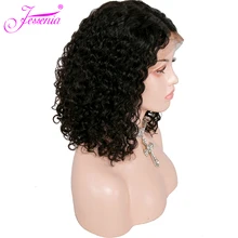 Короткий Боб 13*4 человеческие волосы на кружеве парики бразильская холодная завивка человеческих волос парик для черных женщин 150 густой парик с подкладкой